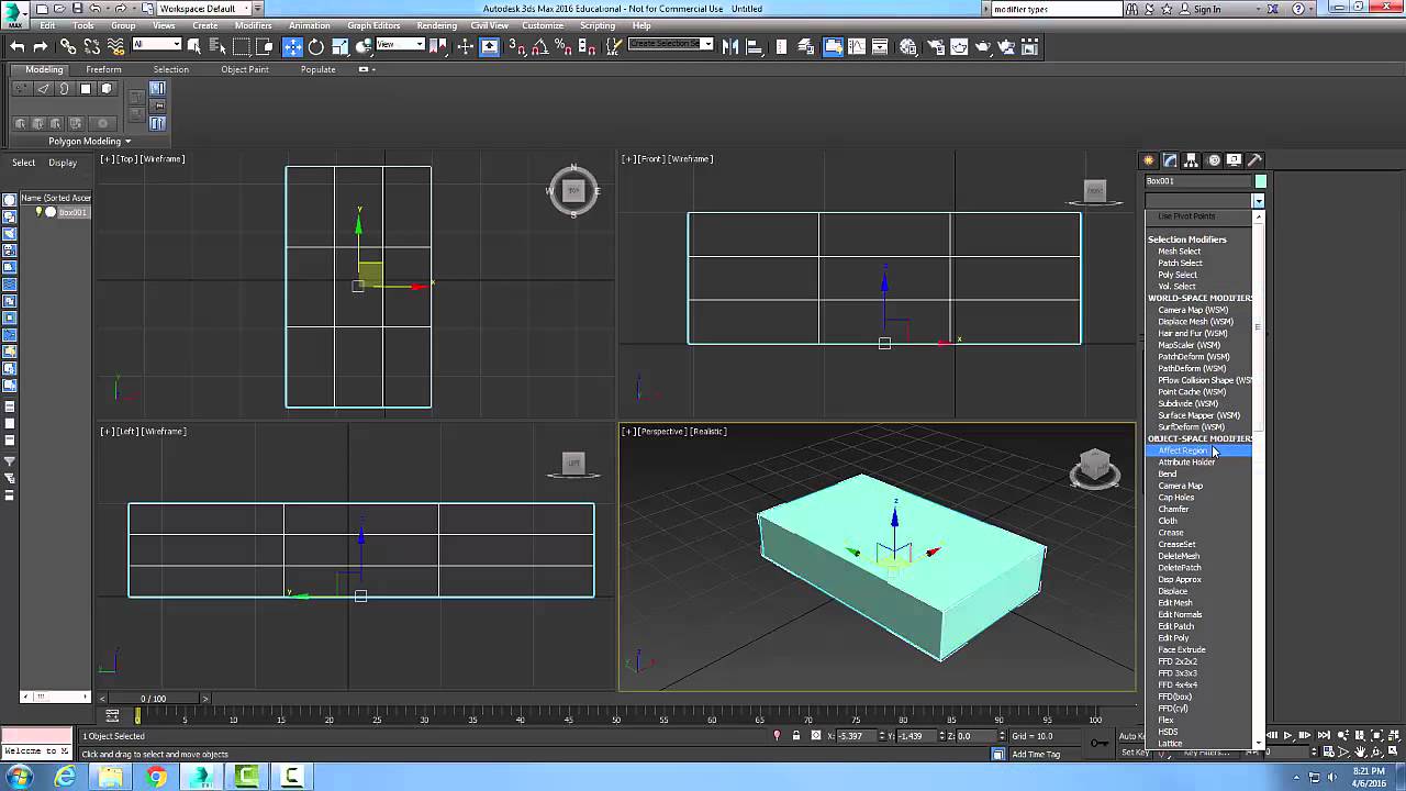 3ds Max 12-02 Types of Modifiers - YouTube
