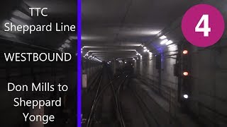 Ride on TTC Sheppard Line Westbound Don Mills to Sheppard-Yonge