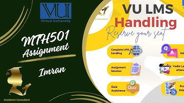 MTH501 Assignment 1 Solution | Fall Semester 2024 | Imran Talib