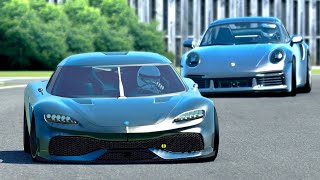 Porsche 911 Turbo S 2020 vs Koenigsegg Gemera - Top Gear Track