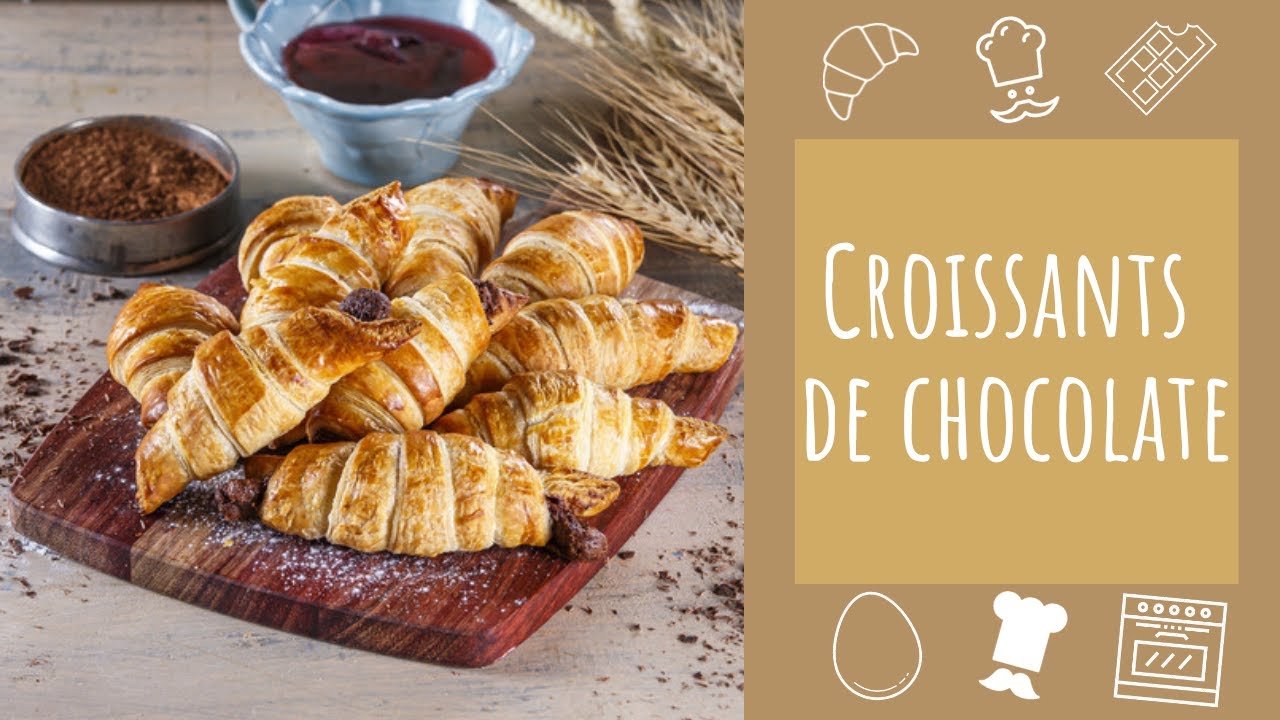 Receita de Croissants de chocolate (fácil e ráp