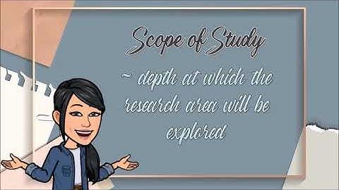 Scope and Delimitation