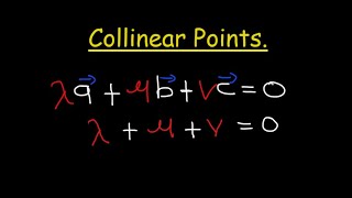 Conditions for points to be collinear.