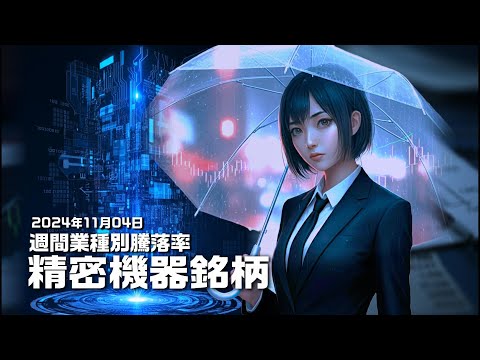 つぶやき株式投資【精密機器銘柄】週間業種別騰落率（2024年11月04日）