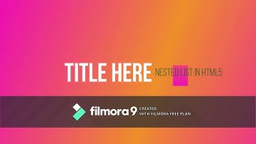 Nested list in html 5