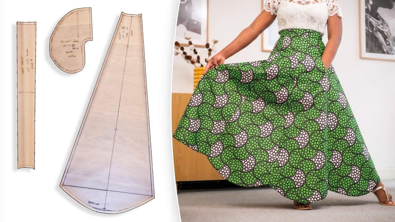 How to: Make a Double Slit Maxi Skirt Pattern Tutorial.