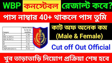 ⚡WBP কনস্টেবল Result কবে 2025 | WBP constable Result Cut off Marks | WBP constable Result today news