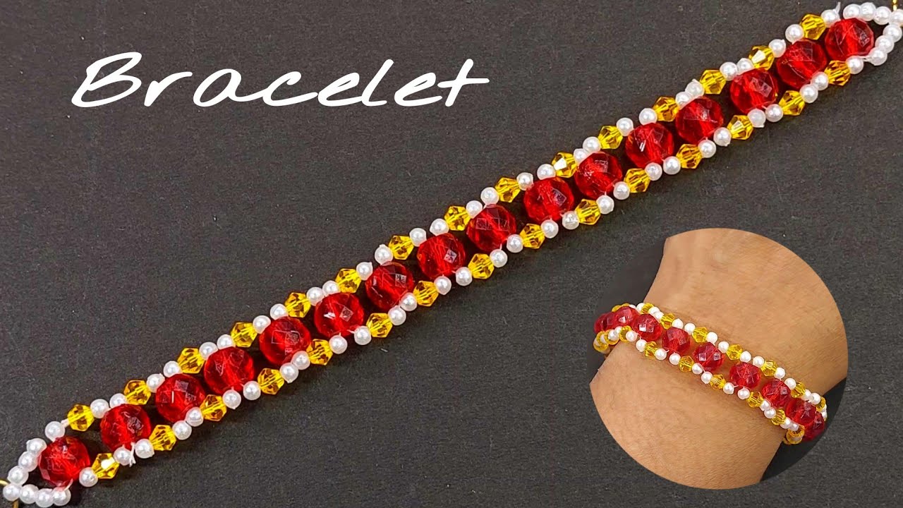 DESIGNER BEADED BRACELET FOR MARRIAGE JEWELLERY 0106/HOW TO MAKE