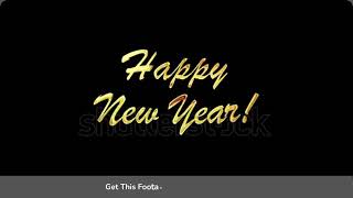 D Happy New Year Animation Text On A Green And Black Screen - My Shutterstock Footage - Atdstock