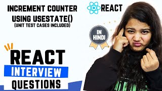 How to Create simple Counter App in ReactJS using useState Hook | Unit Test Case Included | In Hindi