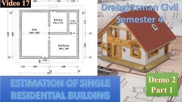 Quantity Earth work excavation & Footing concrete | Demo 2 | Part 1 | Video 17 | Estimation | Sem 4