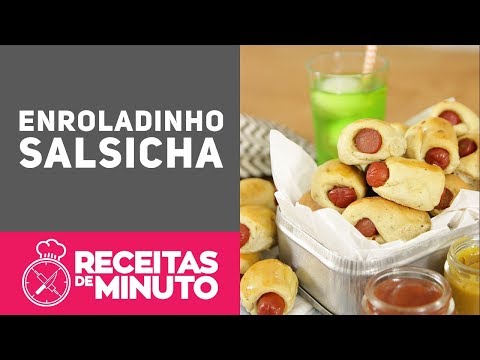 ENROLADINHO DE SALSICHA ASSADO E FOFINHO - Receitas de Minuto #328