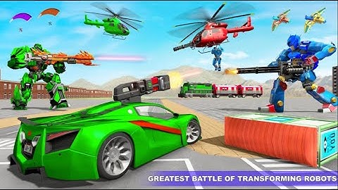 Train Robot Car Game – Helicopter Robot Game Go Jins - Robot Games and Shooting Games Gameplay#02