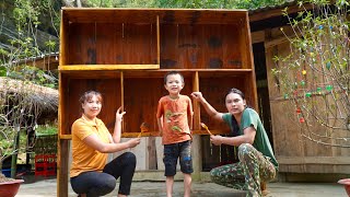 How to make wooden shelves and take care of farm animals, survival alone