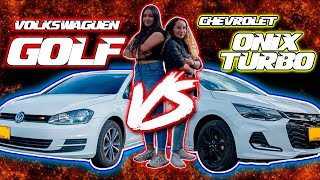 Onix Turbo VS Golf  ARRANCON DE MUJERES