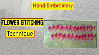 Hand Embroidery Flower Stitching | Embroidery Tutorials 2021 | Embroidery & Cooking