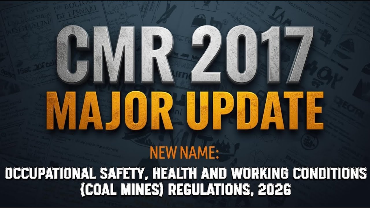 Big Update in CMR 2017 | Now Called | OSH & Working Conditions (Coal Mines) Regulations, 2026