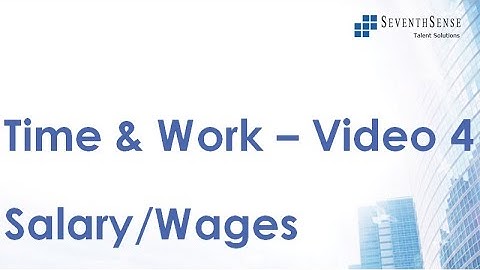 Time and Work Video 4 - Salary/Wages Types of Problems with Solutions