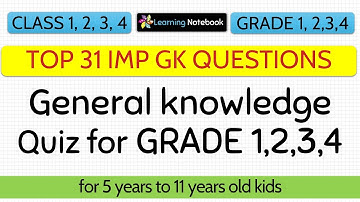 GK-quiz voor klas 1 | GK-quiz voor klas 2 | GK-quiz voor klas 3 | GK-quiz voor kinderen uit klas ...