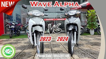 XE & XE | Phân biệt Honda Wave Alpha 110cc - Phiên bản Cổ Điển 2024 với 2025 | Xám trắng | Xám bóng