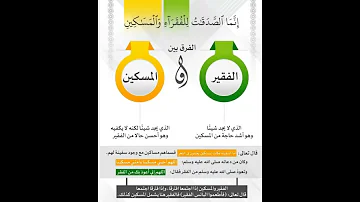الفرق بين الفقير والمسكين 