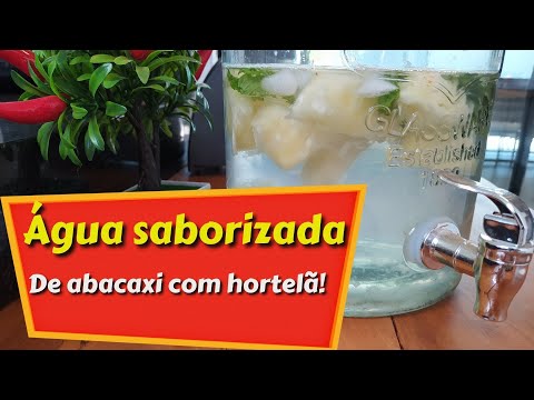 Como fazer ÁGUA SABORIZADA com abacaxi e hortelã | Água saborizada para festa