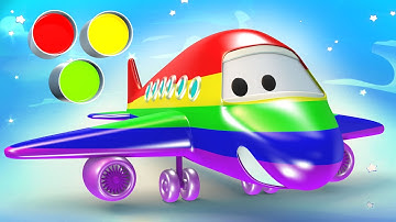 Learn Colors with Airplane for Kids Finger Family Nursery Rhymes