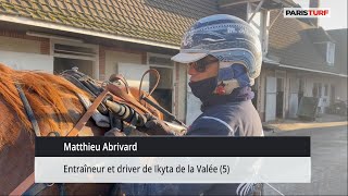 Matthieu Abrivard, entraîneur et driver de Ikyta de la Vallée (24/11 à Paris-Vincennes)