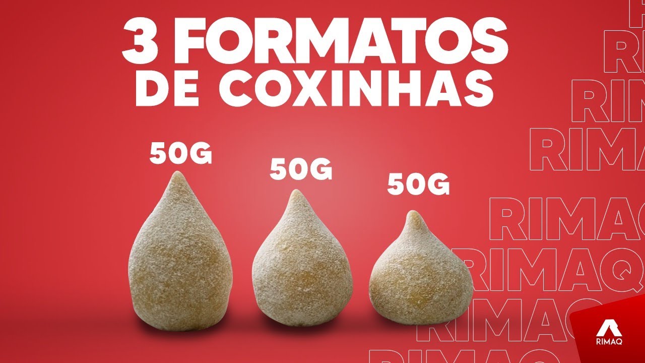 Faça COXINHAS de 1 real (50g) em diferentes formatos!| Máquina de Salgados Degust Plus Digital RIMAQ