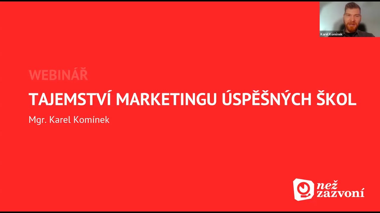 Webinář ZDARMA: Tajemství marketingu úspěšných škol