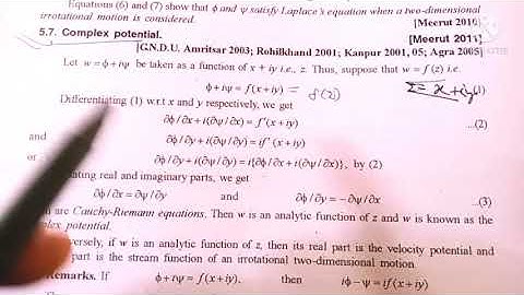 Complex Potential- Fluids dynamics, Msc Mathe |||  Semester