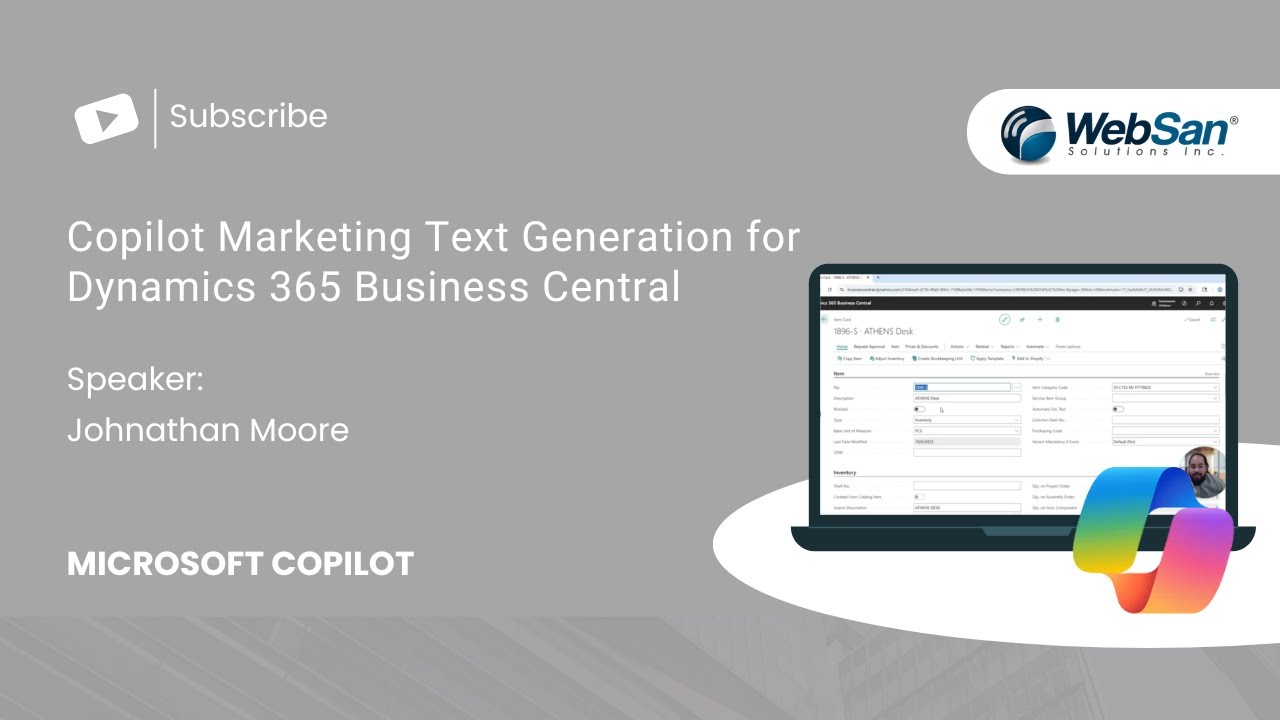 Copilot Marketing Text Generation for Dynamics 365 Business Central ...