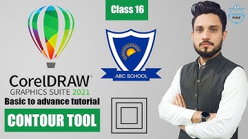 Contour tool in corel draw 2021 | Class # 16 | Free Training in Urdu/Hindi | coreldraw2021