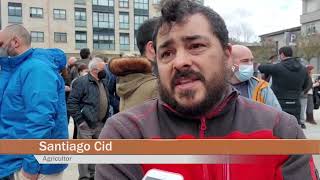 Concentración ganaderos y agricultores de A Limia en Xinzo