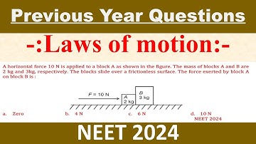 A horizontal force 10 N is applied to a block A as shown in the figure. The mass of blocks A