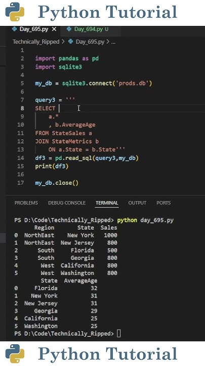 Joining SQLite Tables With Python | Python Tutorial - YouTube