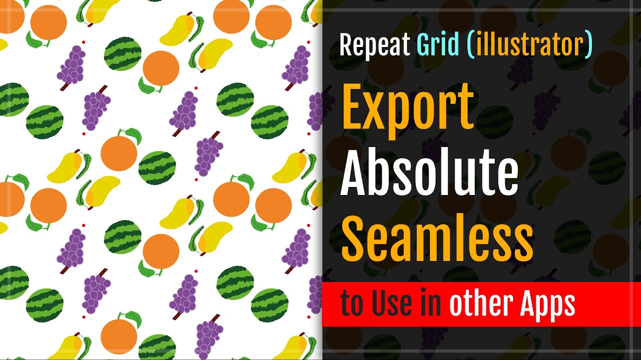 How to export absolute seamless pattern using Repeat Grid in Illustrator 