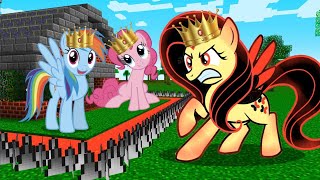 Princess My Little Pony Most Secure House vs Evil Queen Fluttershy in Minecraft