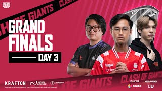 [ENG] PUBG MOBILE RUTHLESS CLASH OF GIANTS SEASON 4| GRAND FINALS| DAY 3 FT. #HORAA #BTR #DRS #VPE