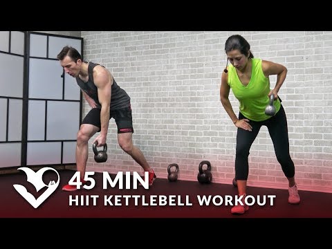 45 Min HIIT Kettlebell Workouts for Fat Loss & Strength - Kettlebell Workout Training Exercises