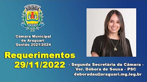 Requerimentos Ver.Dbora de Sousa  29/11/2022