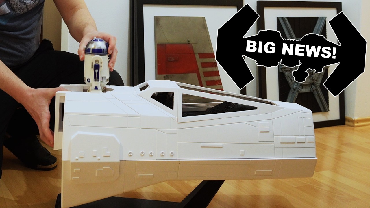 Toydoyページ Big News + Gluing the 1/6 Scale X-Wing Cockpit Diorama Parts + New