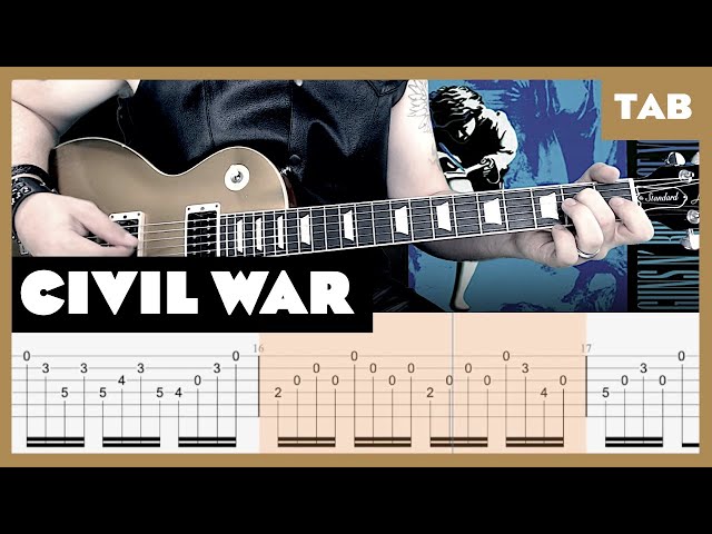 Guns N’ Roses - Civil War - Guitar Tab | Lesson | Cover | Tutorial class=