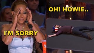 [O M G] HOWIE MANDEL put his LIFE again in this DANGEROUS ACT!   America&#39;s got Talent 2018