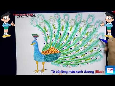 Video Vẽ con công - Draw peacock - youtube
