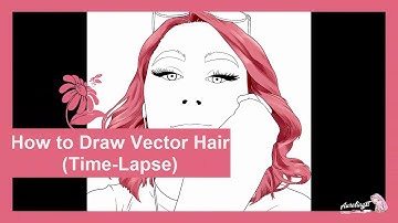 How To Draw Vector/Vexel Hair (Time-Lapse Tutorial)