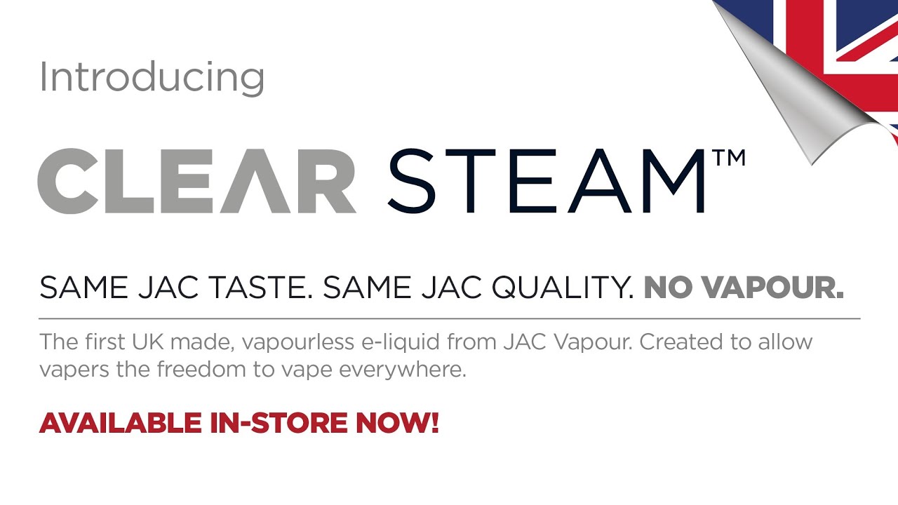 JAC Vapour - Clear Steam Vapourless E-Liquid for E-Cigarettes