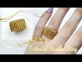 Мастер-класс: Кольцо из стекляруса и бисера | Tutorial: Ring made of glass beads and beads