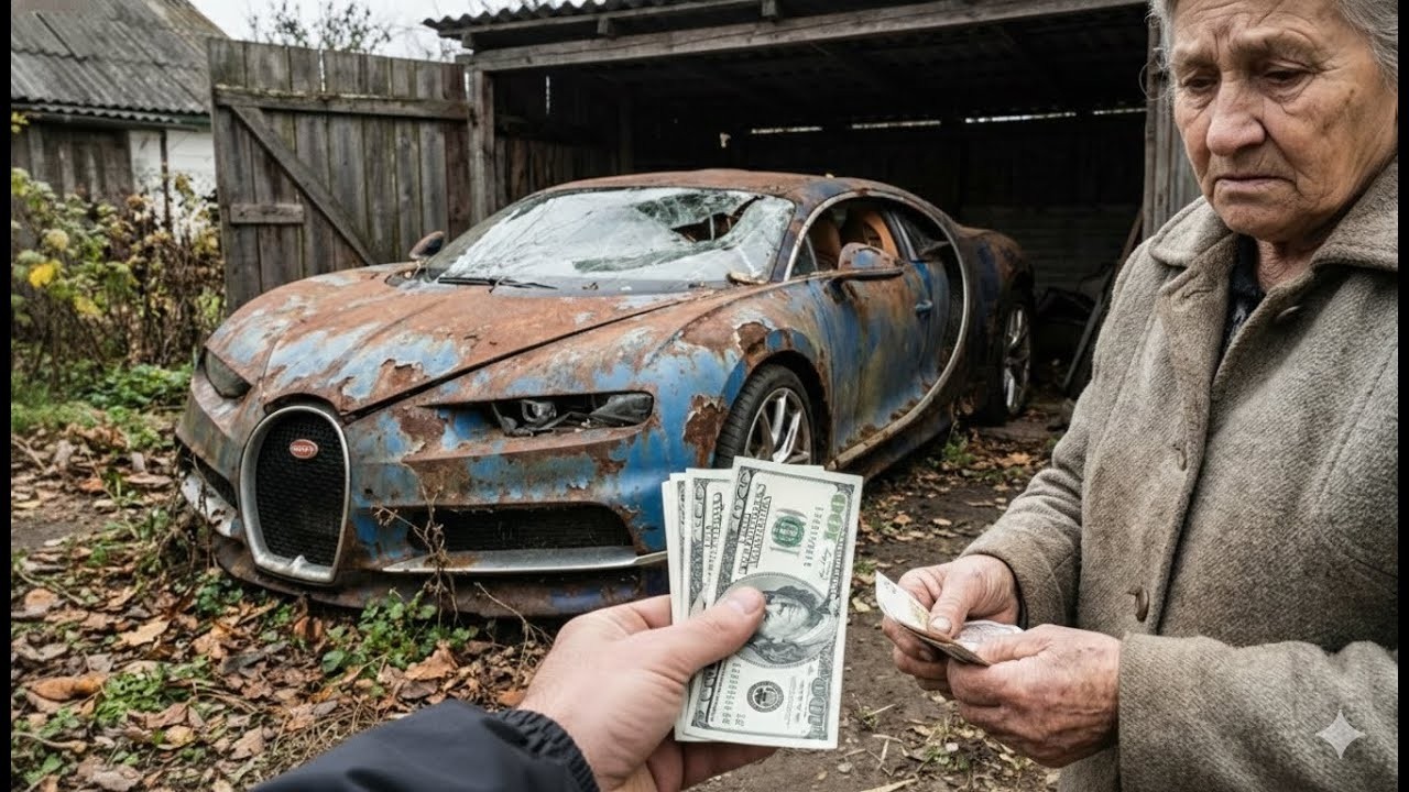 I Bought Bugatti Chiron for ONLY $500! Grandma Sold Me His Abandoned Supercar #car #automobile