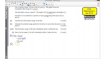 AQA Mechanics 2 Jan 2013 Q1